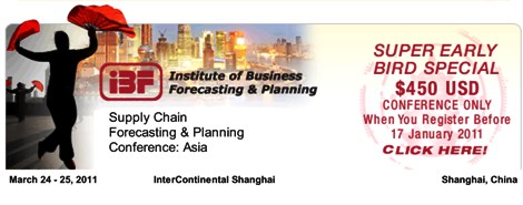 ChinaBanner IBF's Supply Chain Forecasting & Planning Conference: Asia