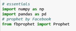 Facebook prophet forecasting
