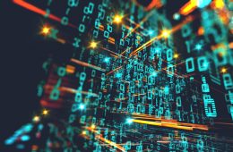 Data concept with binary code