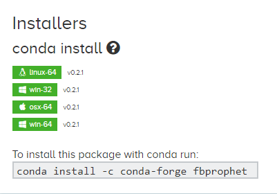 Installing Prophet in Python